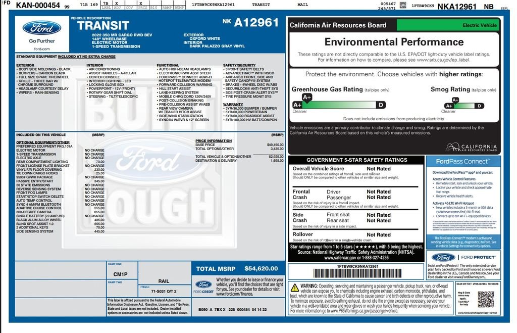 ford e-transit cargo van 2022 1FTBW9CK9NKA12961 image ford e-transit cargo van 2022 1FTBW9CK9NKA12961 image